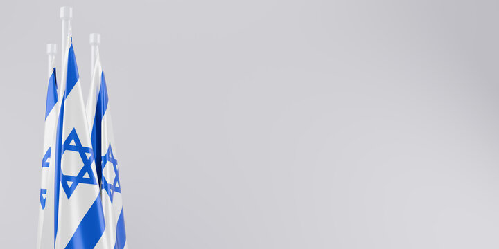 Independence Day of Israel. 3d render.