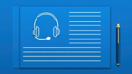 Support Hotline Card Layout With Customizable Space for Contact Information and Assistance Details