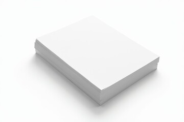 Fototapeta premium Stack white paper isolated on white background with Clipping Path