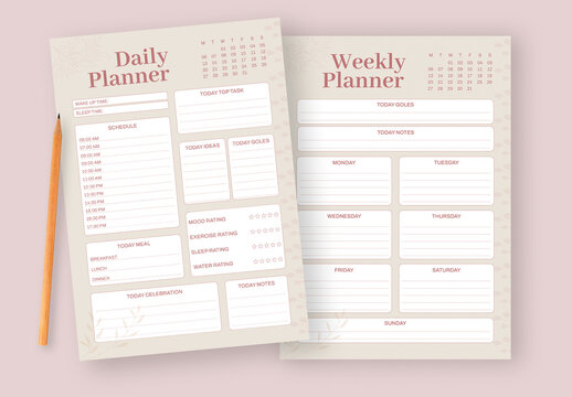 Daily and Weekly Planner Template