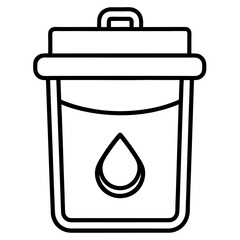 Medical Sample Jar Icon Vector