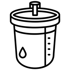 Medical Sample Jar Icon Vector
