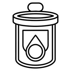 Medical Sample Jar Icon Vector