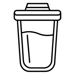 Medical Sample Jar Icon Vector