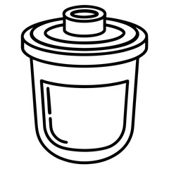 Medical Sample Jar Icon Vector