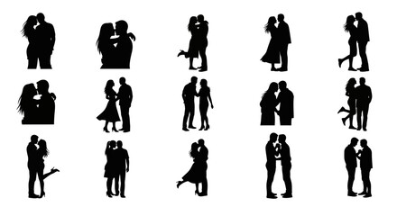 Collection of Romantic Couple Silhouettes