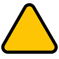Blank Warning Triangle Sign. Empty Caution Symbol. Yellow Danger Sign Template