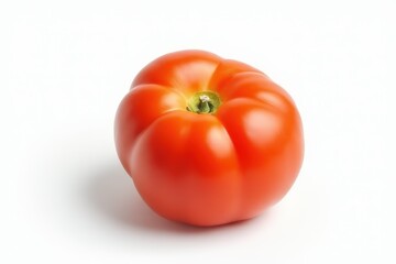 fresh tomato with shadow isolated on white