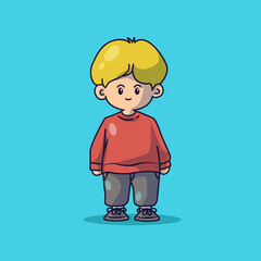 Cute boyband chibi characters with some fashionable clothes
