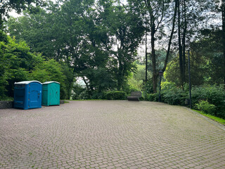 beautiful park and garden in the summer