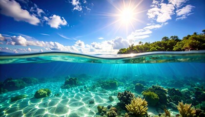tropical island in the sea