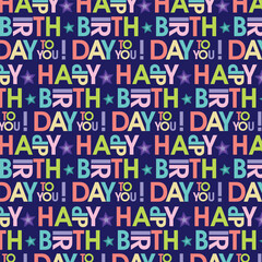 Happy Birthday Text Celebration Design