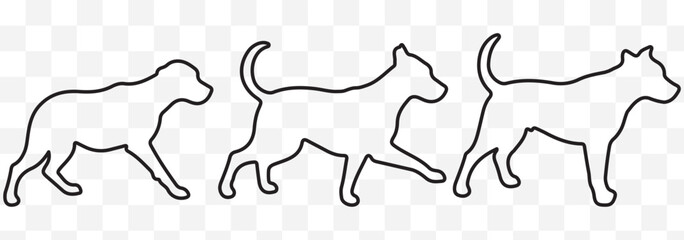 Dogs silhouette vector illustration eps 10