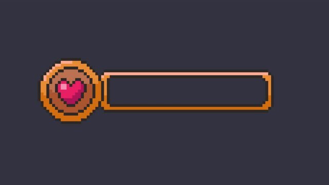 Pixel art game bar health. animation 8 bit suitable for games or apps
