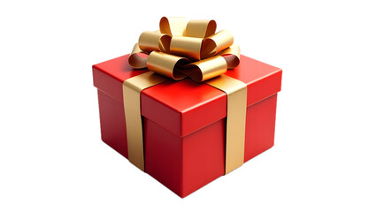  Red Gift Box PNG – Present Clipart with Ribbon and Transparent Background
