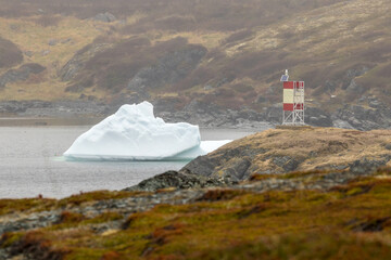 Iceberg of Icebergs at Newfoundland drifted from Greenland in summertime.
