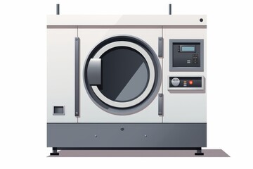 Fototapeta premium Modern washing machine designed for efficient laundry use in residential or commercial settings