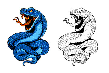 Viper Snake Vector Mascot Isolated