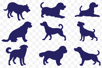 dog silhouette vector illustration element eps 10
