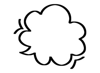 漫画風吹き出し 手書き カートゥーン風