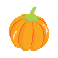A well designed 2d icon of pumpkin, premium design
