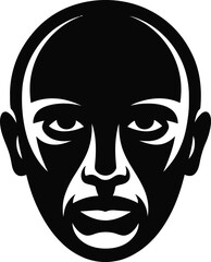 Modern Head Icon – High-Contrast Vector Design.
