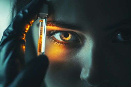 Visual Concept of Biohacking Representing Human Optimization Through Science, Nutrition, and Technology