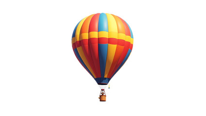 Obraz premium Hot Air Balloon PNG – Colorful Balloon Clipart with Transparent Background for Travel & Adventure Designs 