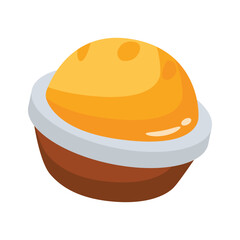 A 2d style icon of autumn food bowl serving