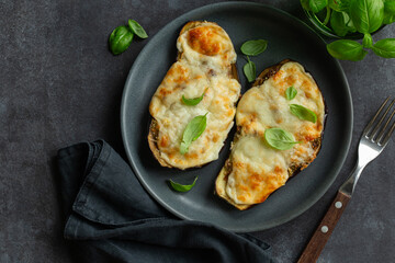cheesy stuffed eggplant parmigiana
