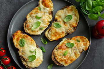 cheesy stuffed eggplant parmigiana