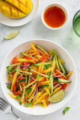  mango, carrot and cucumber salad