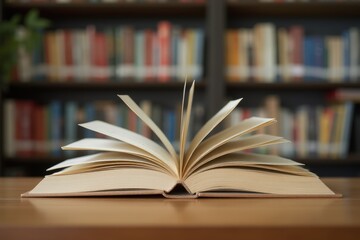 book with open pages, close up, books on the shelf in school, open book on wooden table. back to school concept, High quality book photography, Best Book Photo, most famous German writers, germany