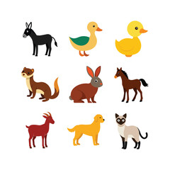 Creative Animal Icon Vector Collection Set Five
