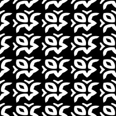 Vector monochrome seamless pattern. Abstract texture for fabric print, card, table cloth, furniture, banner, cover, invitation, decoration, wrapping.seamless repeating pattern.Black and 
white color.