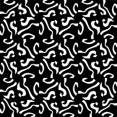 Vector monochrome seamless pattern. Abstract texture for fabric print, card, table cloth, furniture, banner, cover, invitation, decoration, wrapping.seamless repeating pattern.Black and white color.