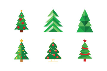 Holiday Christmas Tree Collection in Vector Art