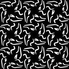 Vector monochrome seamless pattern. Abstract texture for fabric print, card, table cloth, furniture, banner, cover, invitation, decoration, wrapping.seamless repeating pattern.Black and 
white color.
