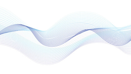 Abstract Blue Gradient Wavy Lines Background