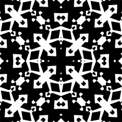 Vector monochrome seamless pattern. Abstract texture for fabric print, card, table cloth, furniture, banner, cover, invitation, decoration, wrapping.seamless repeating pattern.Black and white color.