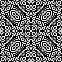 Vector monochrome seamless pattern. Abstract texture for fabric print, card, table cloth, furniture, banner, cover, invitation, decoration, wrapping.seamless repeating pattern.Black and white color.