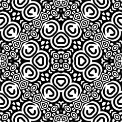 Vector monochrome seamless pattern. Abstract texture for fabric print, card, table cloth, furniture, banner, cover, invitation, decoration, wrapping.seamless repeating pattern.Black and white color.