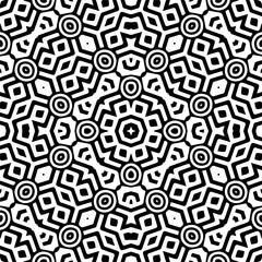 Vector monochrome seamless pattern. Abstract texture for fabric print, card, table cloth, furniture, banner, cover, invitation, decoration, wrapping.seamless repeating pattern.Black and white color.