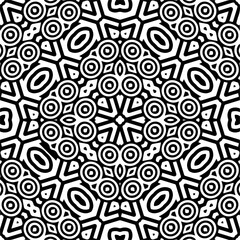 Vector monochrome seamless pattern. Abstract texture for fabric print, card, table cloth, furniture, banner, cover, invitation, decoration, wrapping.seamless repeating pattern.Black and white color.