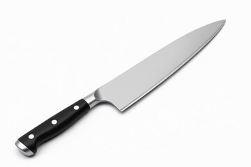 Chef's kitchen knife isolated on white background, including clipping path
