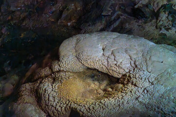 stalagmite in the cave