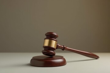 Judge gavel on a homogeneous background Justice and injustice, law