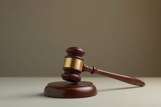 Judge gavel on a homogeneous background Justice and injustice, law