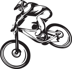 Black Silhouette of Bicycle Stunt Performer