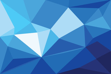 Fototapeta premium Abstract Blue Geometric Background Modern Polygonal Design with Light and Dark Shades Illustration